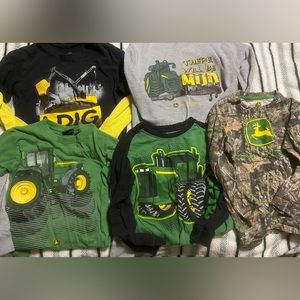 5 boys JOHN DEERE shirts.